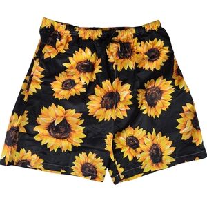 Sunflower Swimming Trunks Board Shorts NEW Mens Large -Yellow/Black -Drawstring